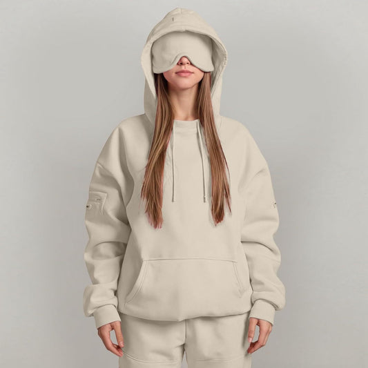 Women's Fashion Solid Color Hooded Top LadyShow.Store