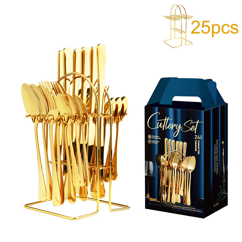 Stainless Steel Cutlery Set 1010 Western Style Steak Knife And Fork LadyShow.Store