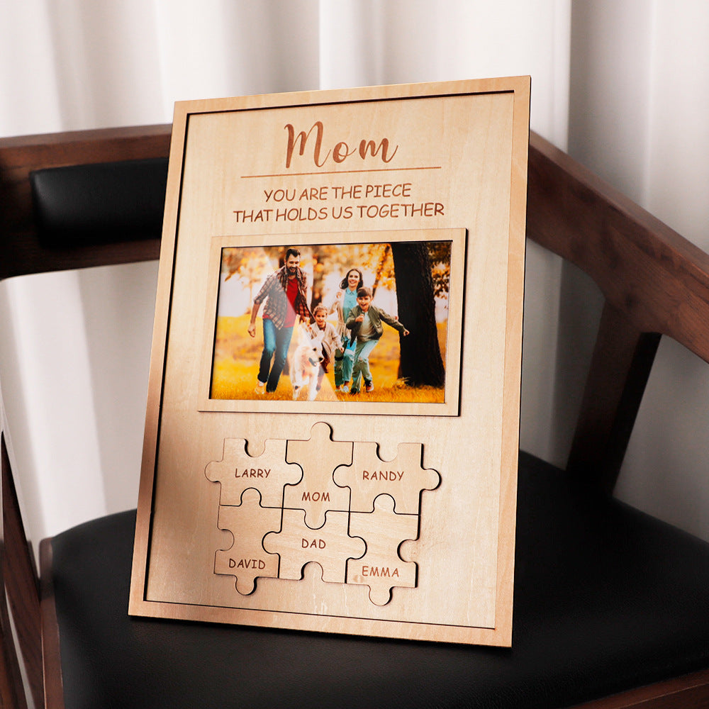 Mother's Day Gift Wooden Puzzle Frame Personalized DIY Commemorative Gift CJD