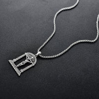 Sterling Silver Jesus Suffering Statue Crucifix Pendant Necklace Religious Gift LadyShow.Store