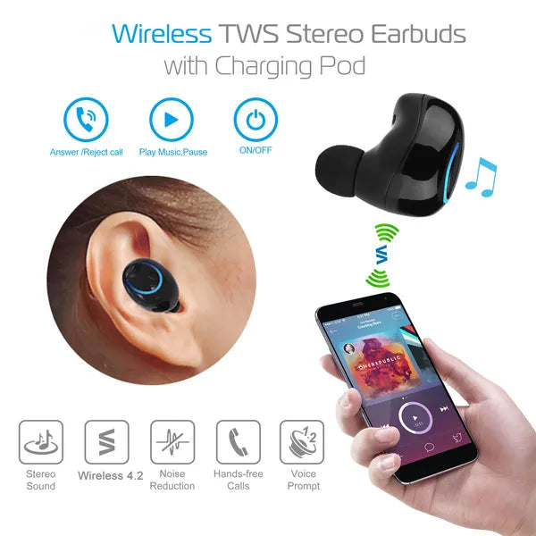Wireless TWS Stereo Earbuds Earphones Headphone Headset CJD