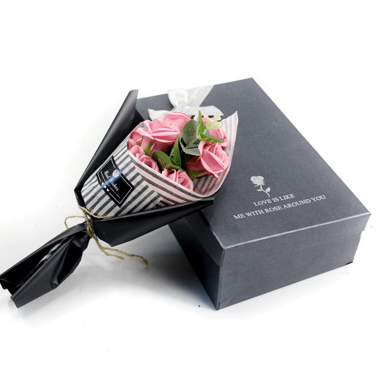 Soap Flower Bear Gift Box Birthday Gift Mother's Day 7 Carnation Valentine's Day Gift Box CJD