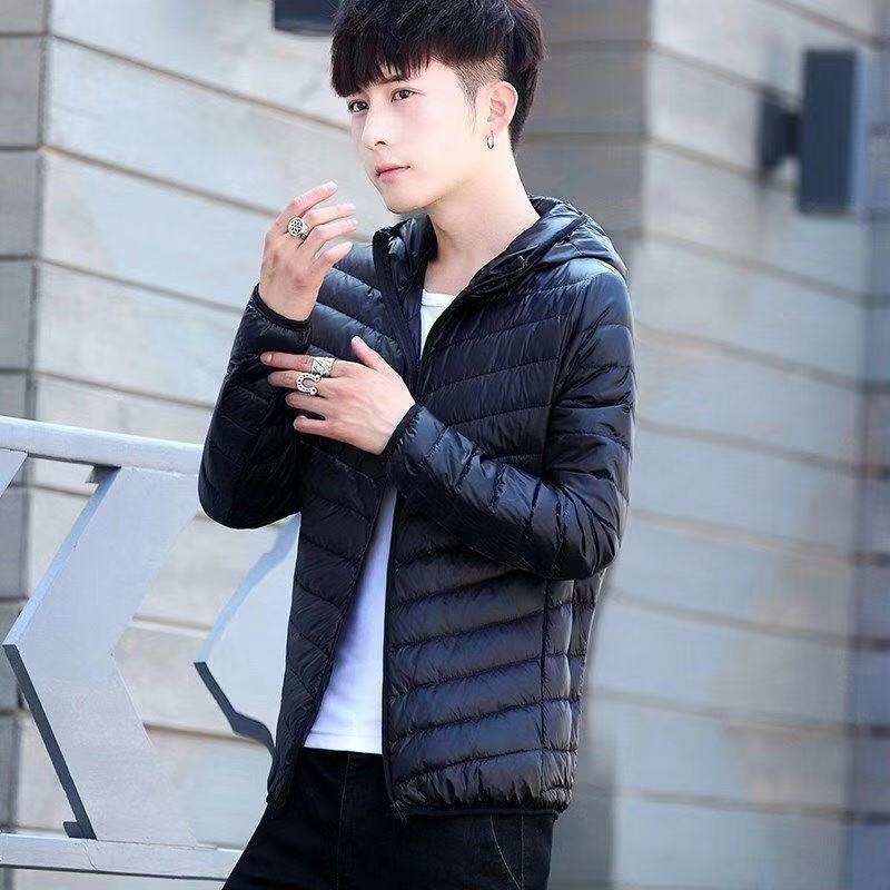 Men's Lightweight Cotton-Padded Jacket with Hood Pi-Mart