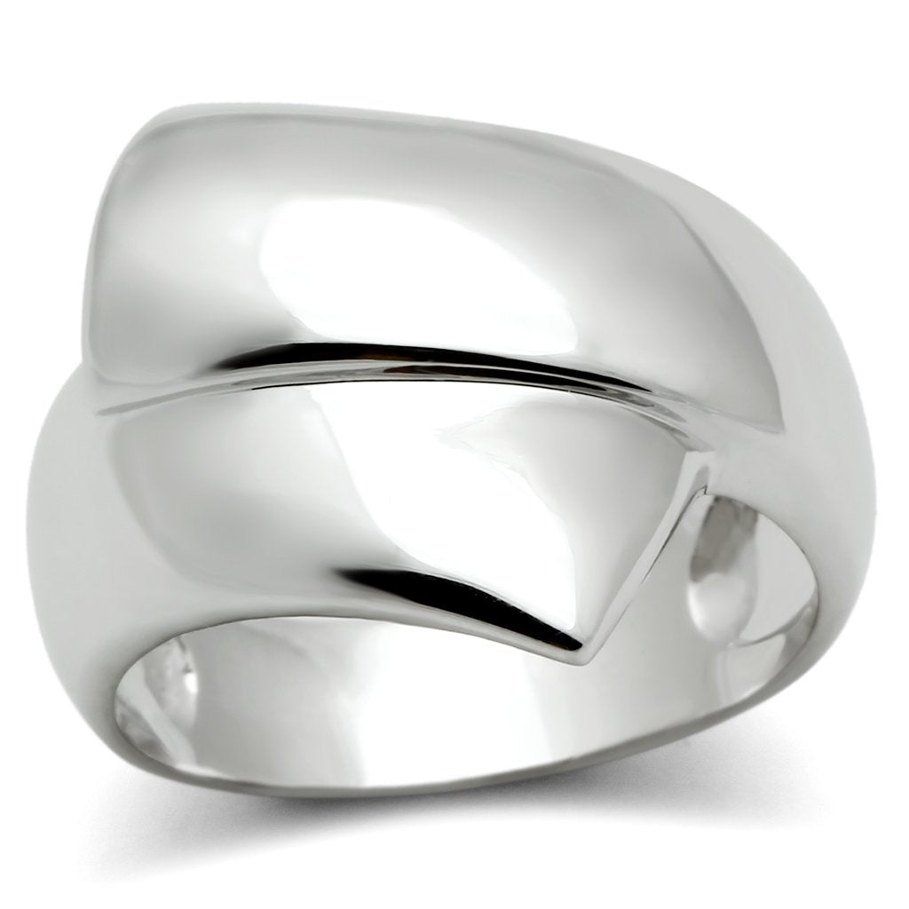 3W167 - Rhodium Brass Ring with No Stone Alamode