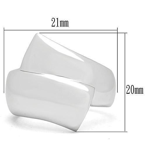 3W167 - Rhodium Brass Ring with No Stone Alamode