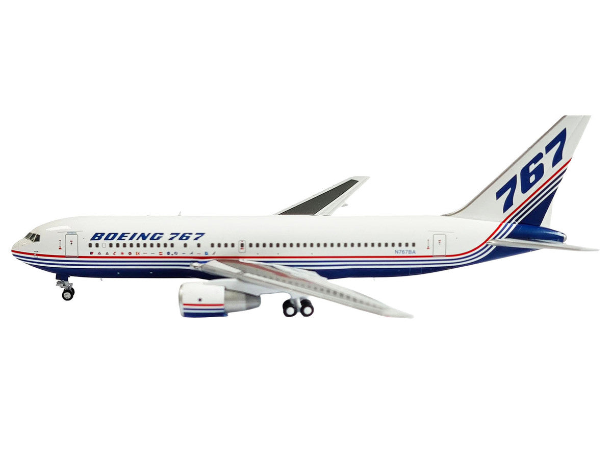 Boeing 767-200 Commercial Aircraft "Boeing House Livery" (N767BA) White with Blue and Red Stripes 1/400 Diecast Model by V1:400-0