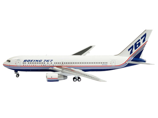 Boeing 767-200 Commercial Aircraft "Boeing House Livery" (N767BA) White with Blue and Red Stripes 1/400 Diecast Model by V1:400-0