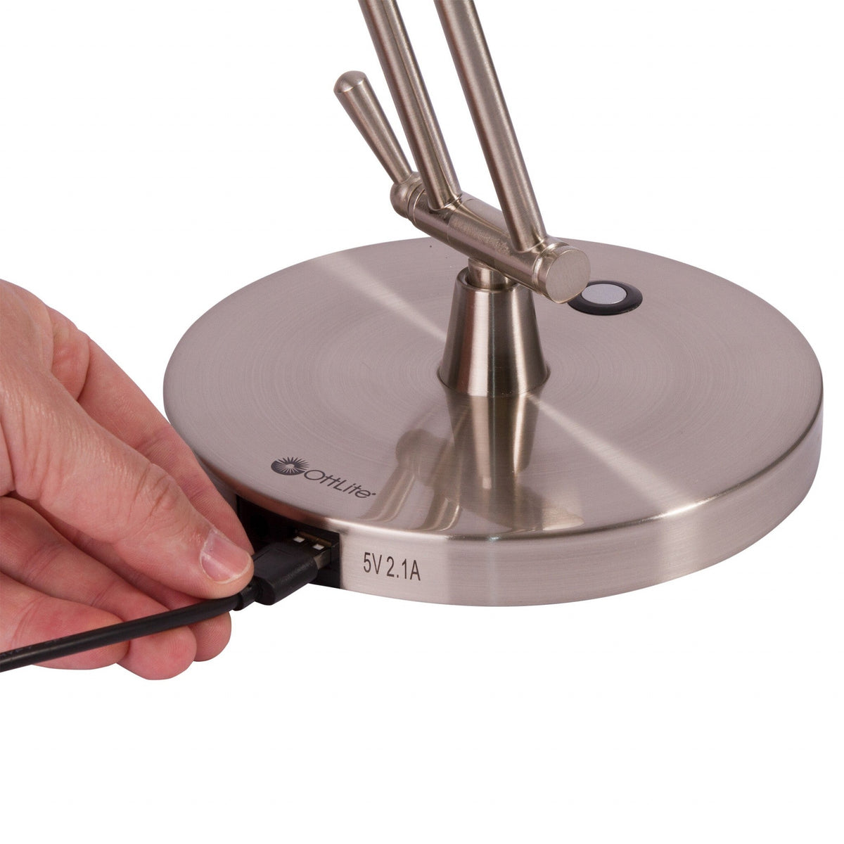 Brushed Nickel LED Adjustable Desk Lamp W2B
