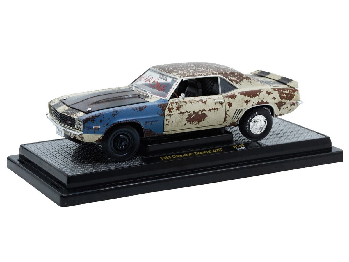 1969 Chevrolet Camaro Z/28 Cream (Rusted) Limited Edition to 4850 pieces Worldwide 1/24 Diecast Model Car by M2 Machines M2