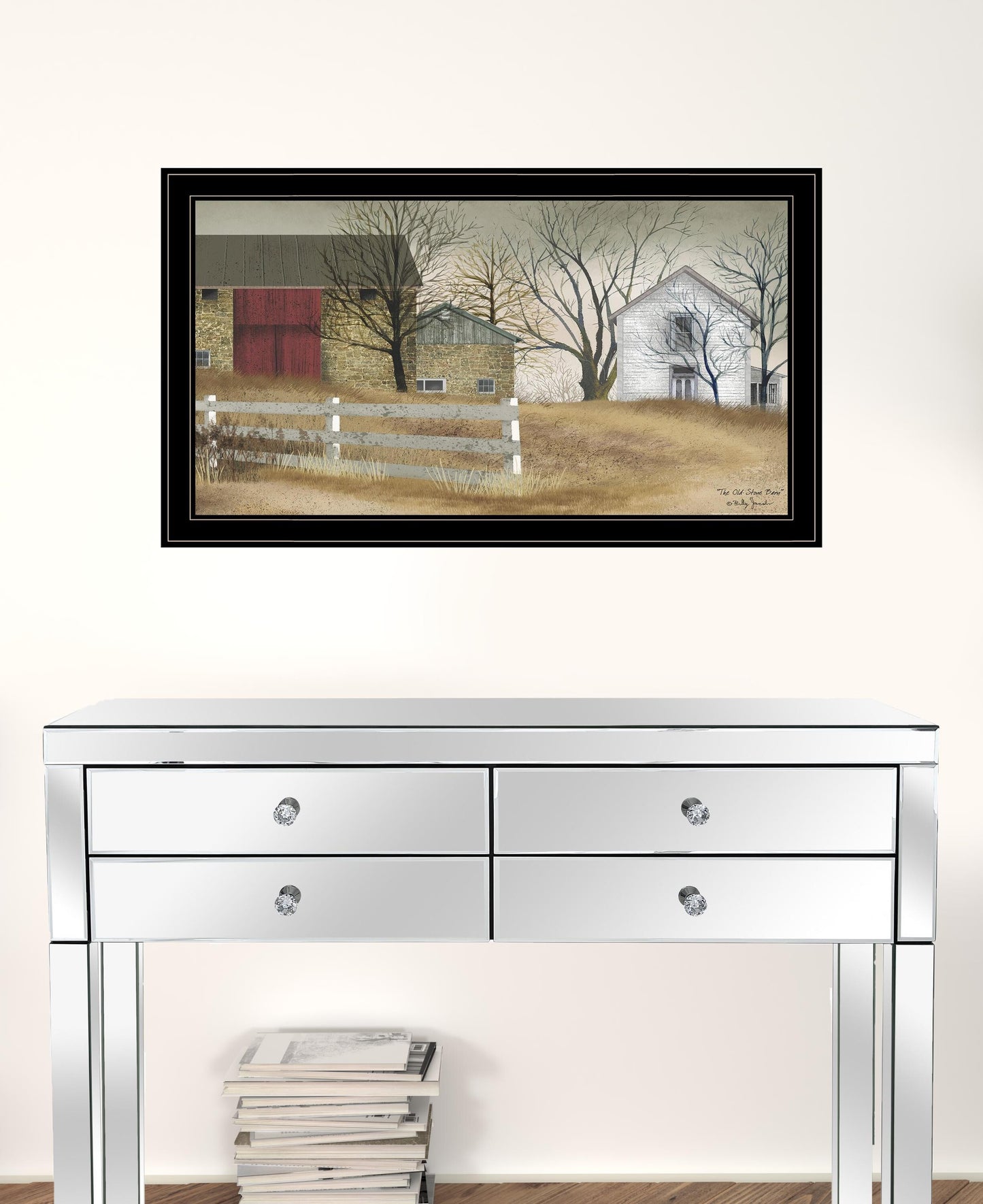 The Old Stone Barn 4 Black Framed Print Wall Art