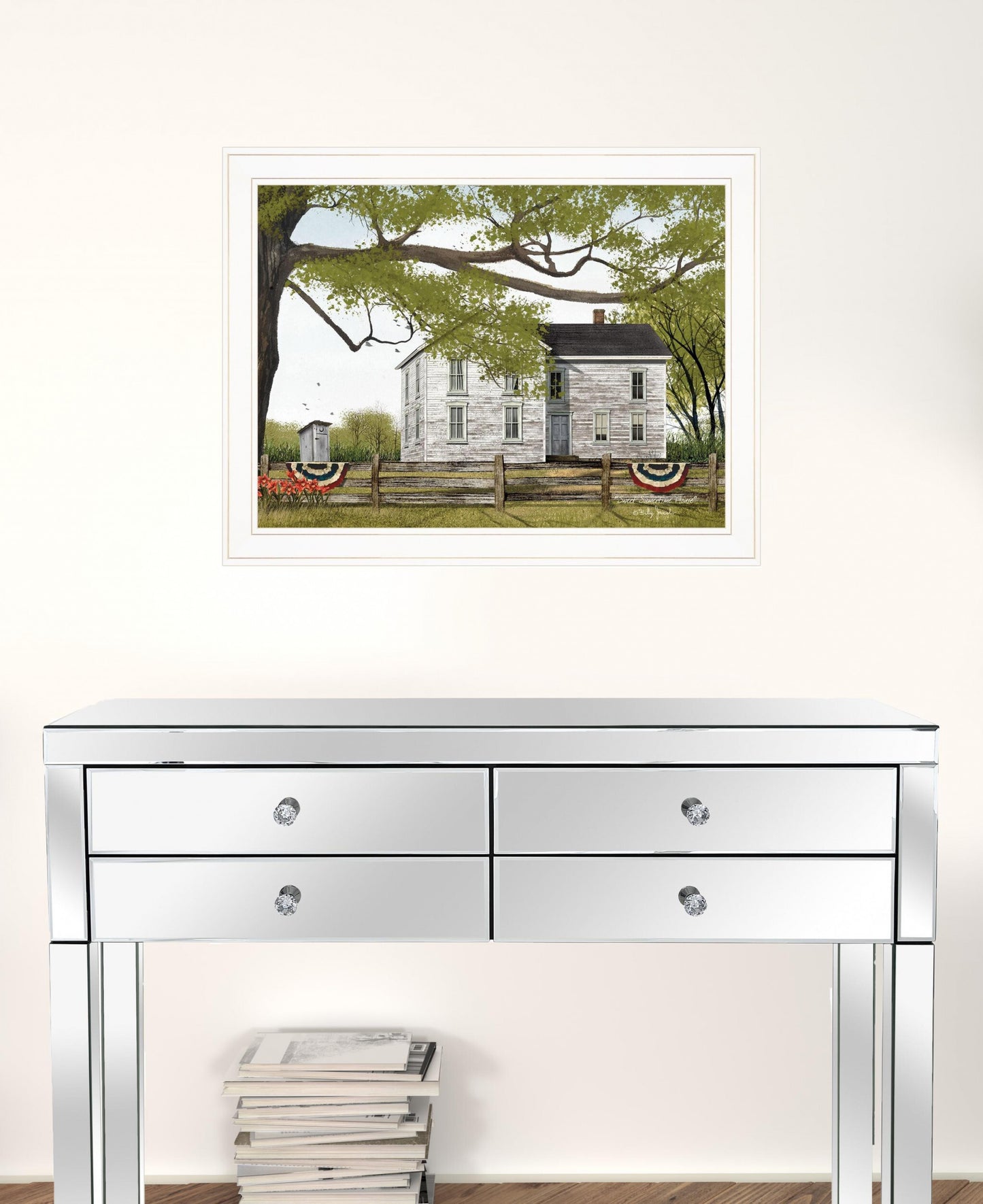 Sweet Summertime House 3 White Framed Print Wall Art