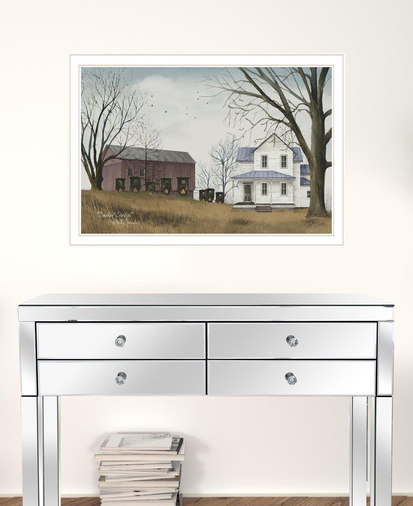Sunday Service 3 White Framed Print Wall Art