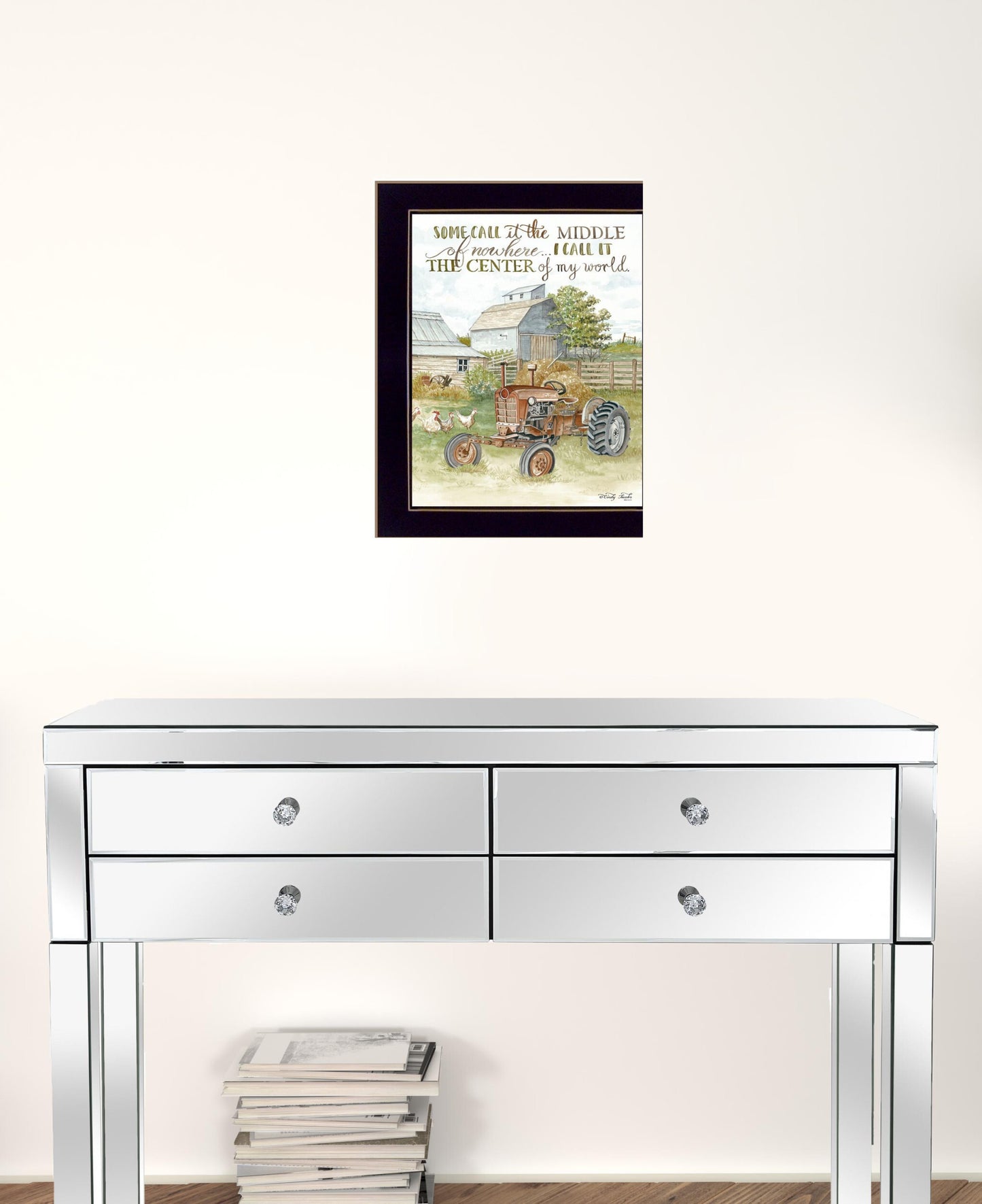 Center of My World Black Framed Print Wall Art