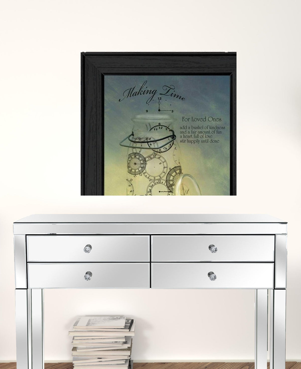 Set Of Two Glass Jars Black Framed Print Kitchen Wall Art W2B
