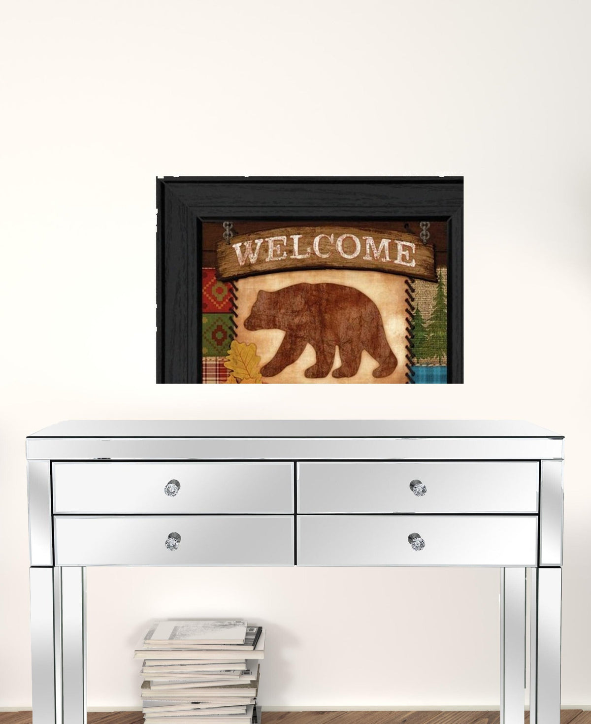 Set Of Two Lodge II Black Framed Print Wall Art W2B
