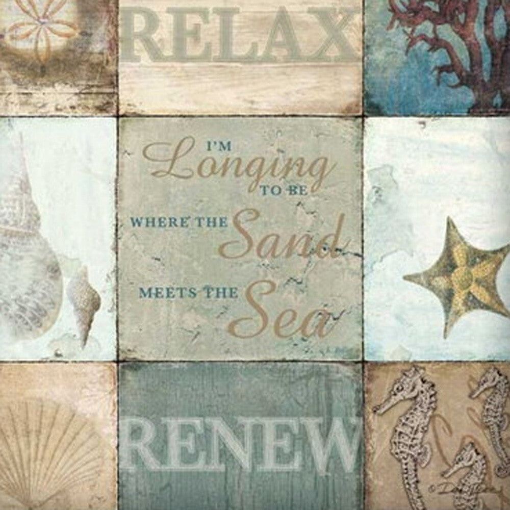 Set Of Two Sunshine Sand and Sea White Framed Print Wall Art W2B