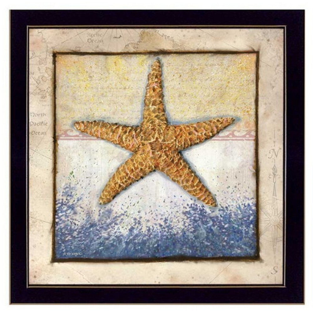Set Of Two Sea Journey Black Framed Print Wall Art W2B