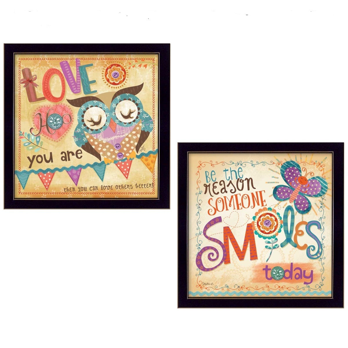 Set Of Two Be the Reason Black Framed Print Wall Art W2B