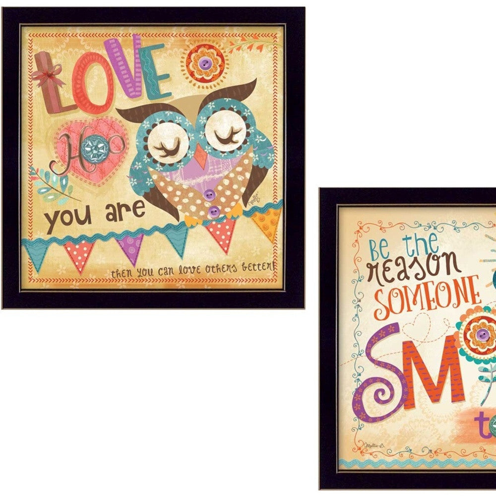 Set Of Two Be the Reason Black Framed Print Wall Art W2B