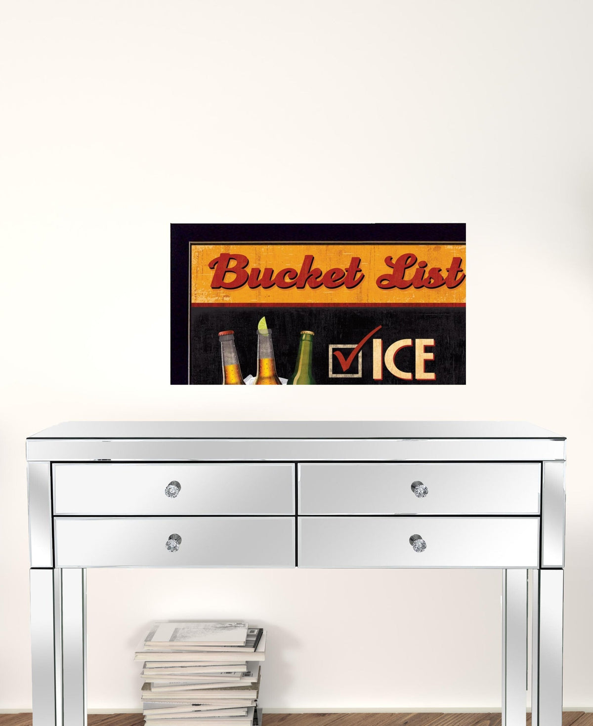 Set Of Two Bucket List Black Framed Print Wall Art W2B