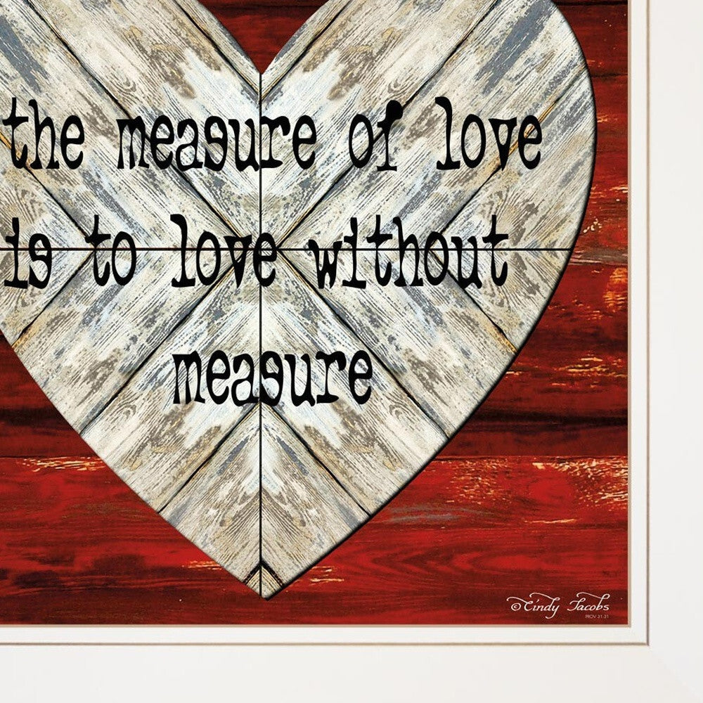 Set Of Two Love is Patient or Measure 1 White Framed Print Wall Art W2B