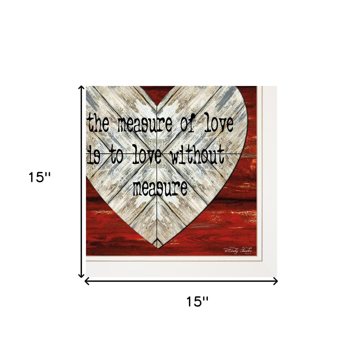 Set Of Two Love is Patient or Measure 1 White Framed Print Wall Art W2B