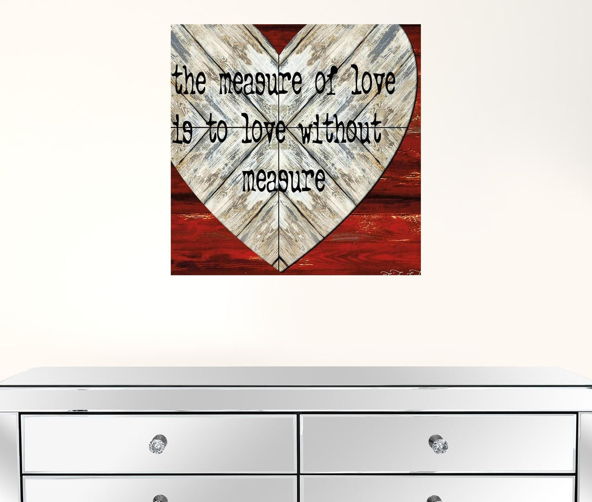 Set Of Two Love is Patient or Measure 1 White Framed Print Wall Art W2B
