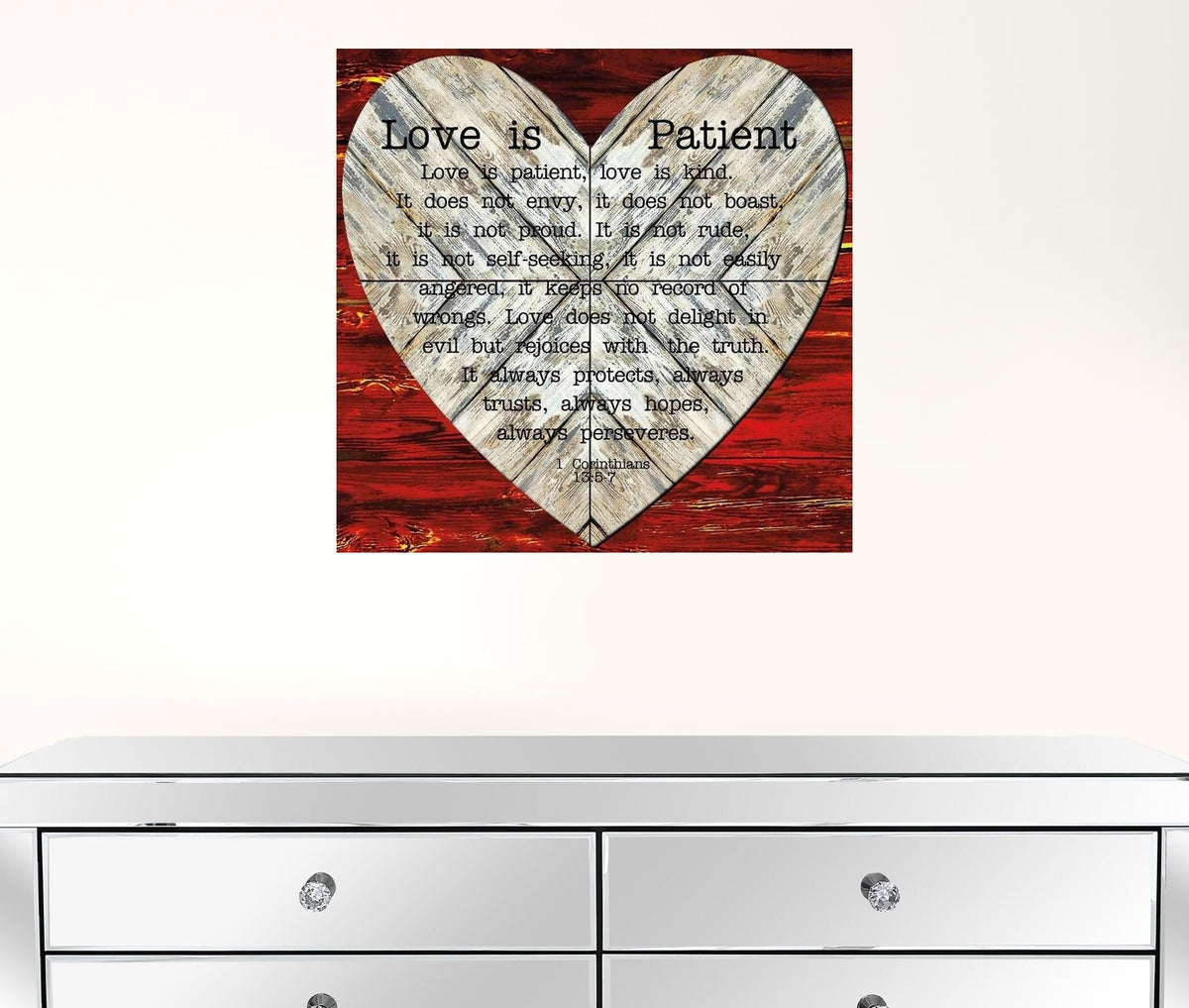 Set Of Two Love is Patient or Measure 2 Black Framed Print Wall Art W2B