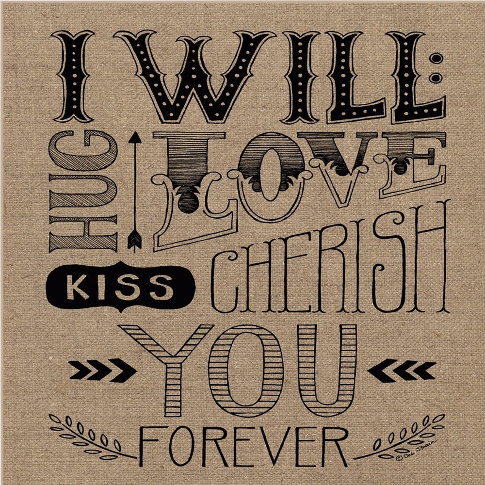 Set Of Two Hugs or Forever 1 White Framed Print Wall Art W2B