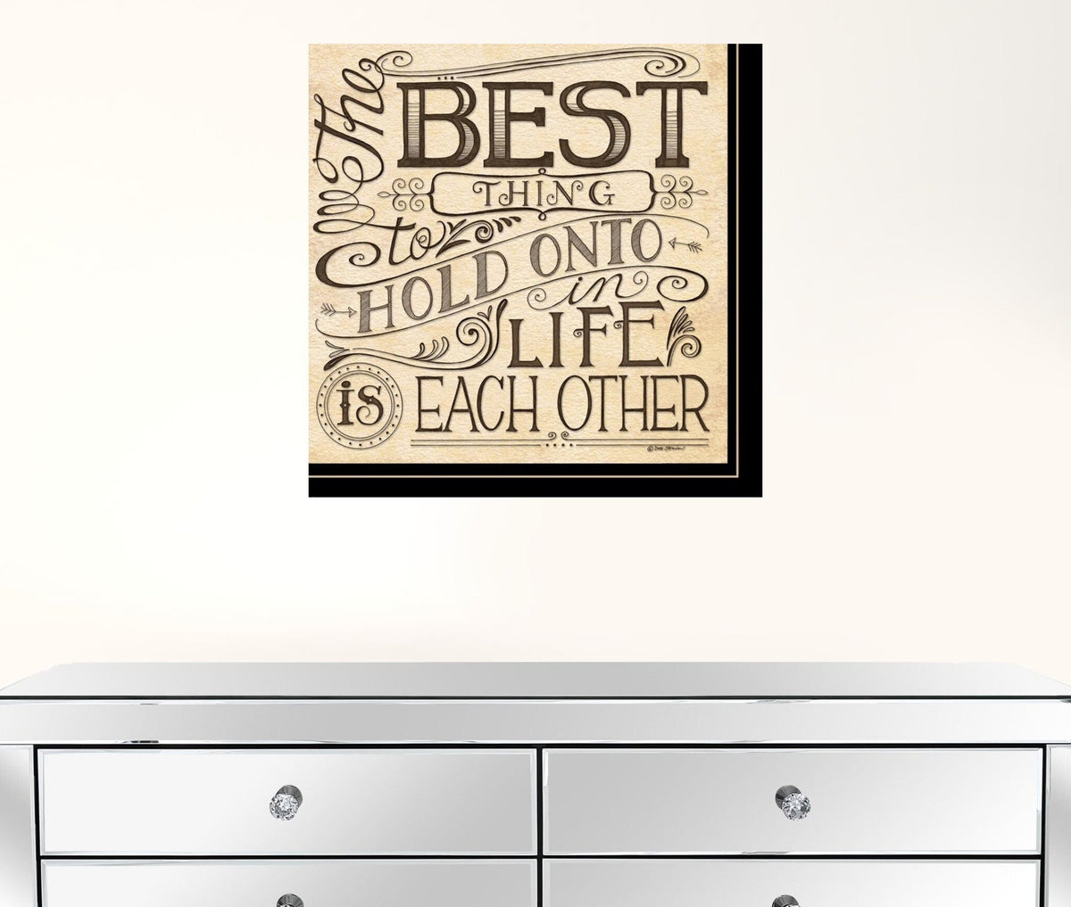 Set Of Two Together or Each Other 2 Black Framed Print Wall Art W2B