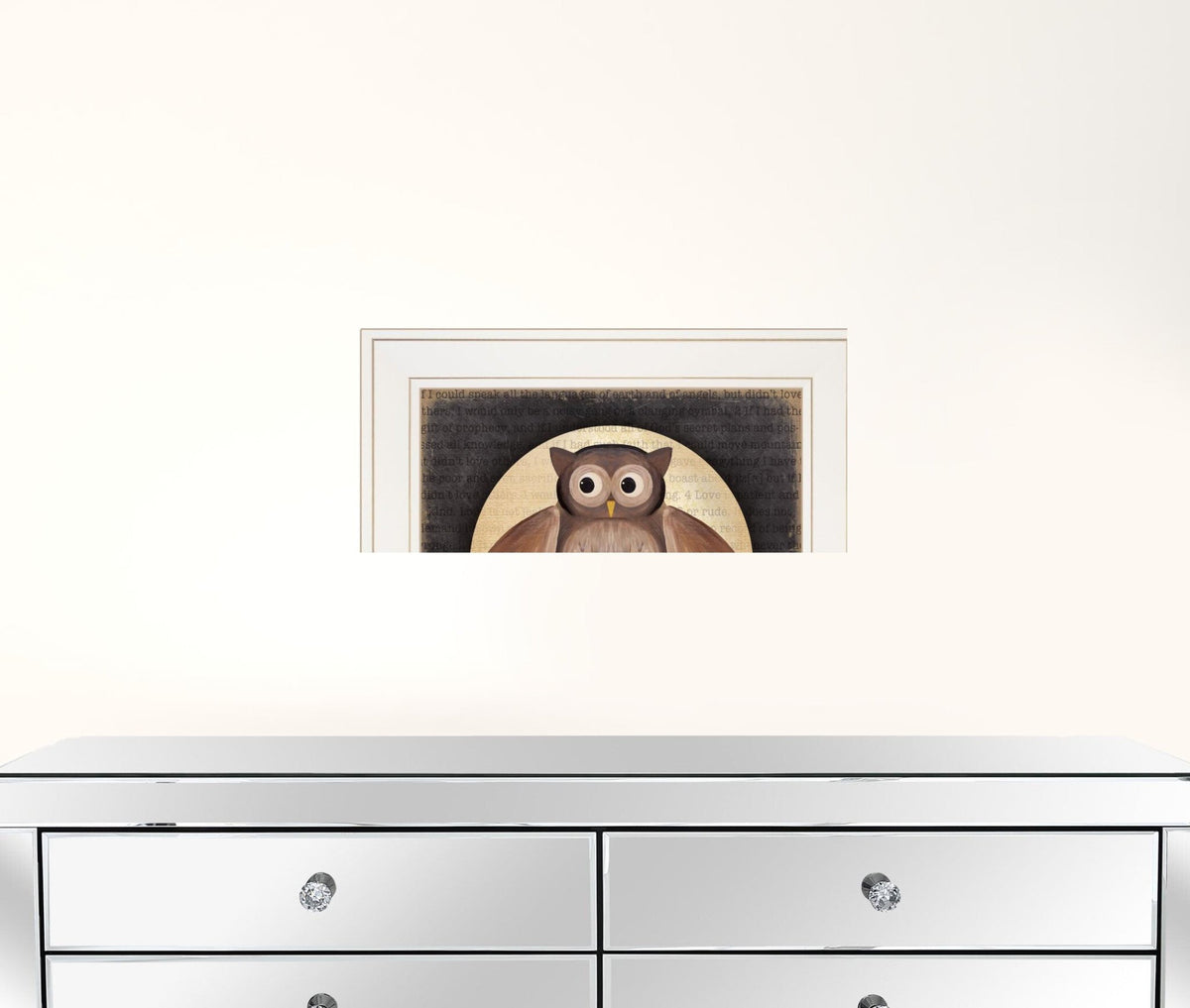 Set Of Two Owl Always Love and Need You 1 White Framed Print Wall Art W2B