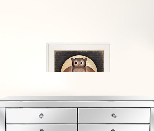 Set Of Two Owl Always Love and Need You 1 White Framed Print Wall Art W2B