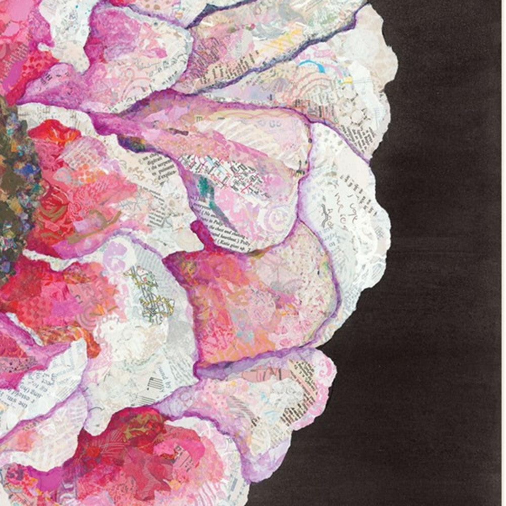 Set Of Two Blooms on Black 1 White Framed Print Wall Art W2B