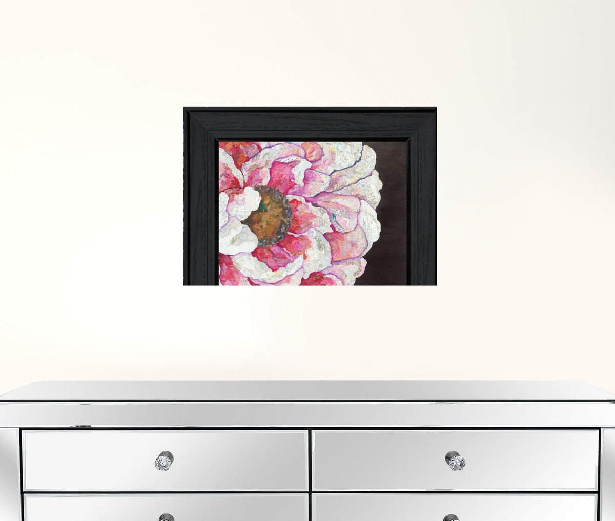 Set Of Two Blooms on Black 2 Black Framed Print Wall Art W2B