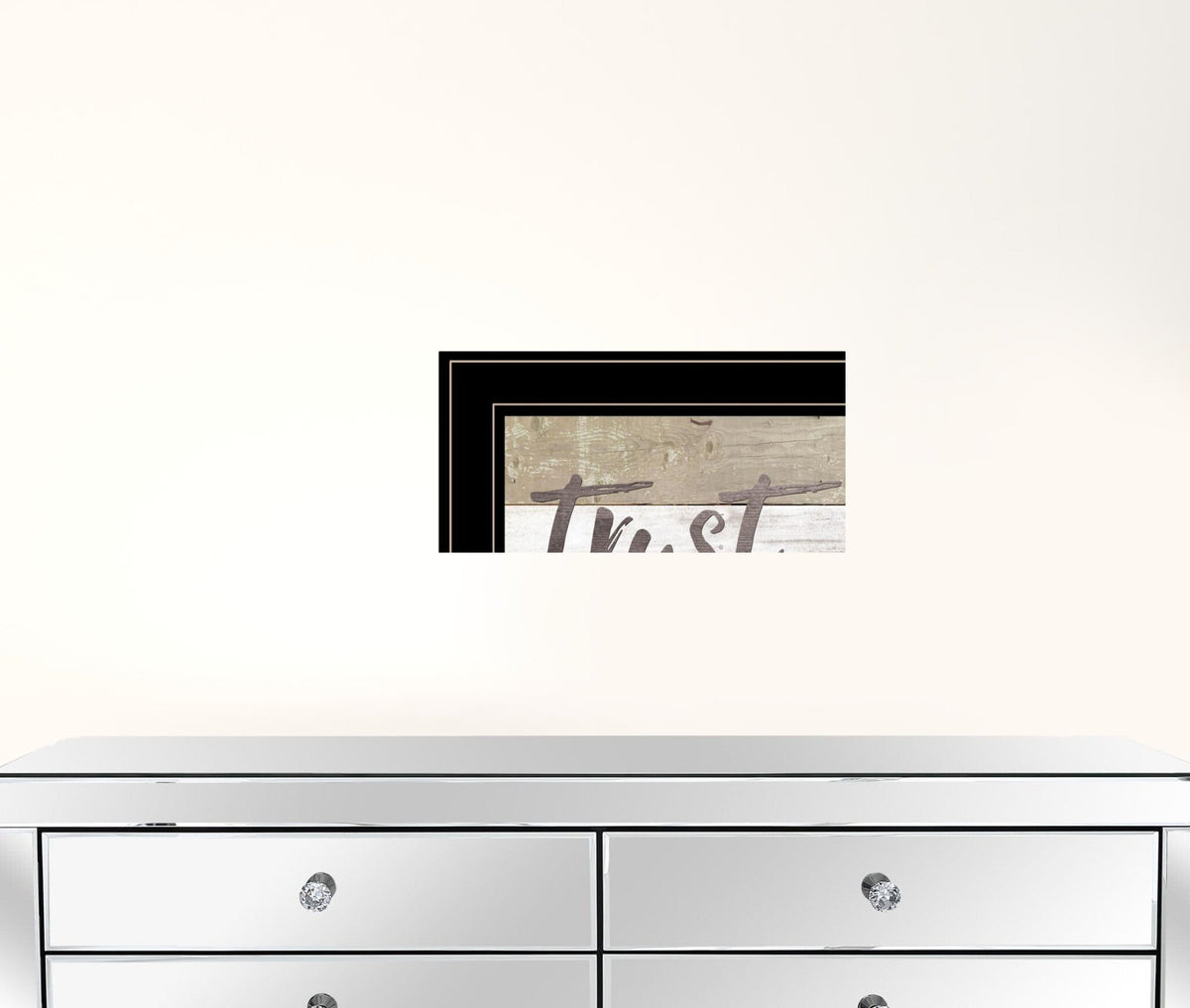 Set Of Two Trust in the Lord Black Framed Print Wall Art W2B