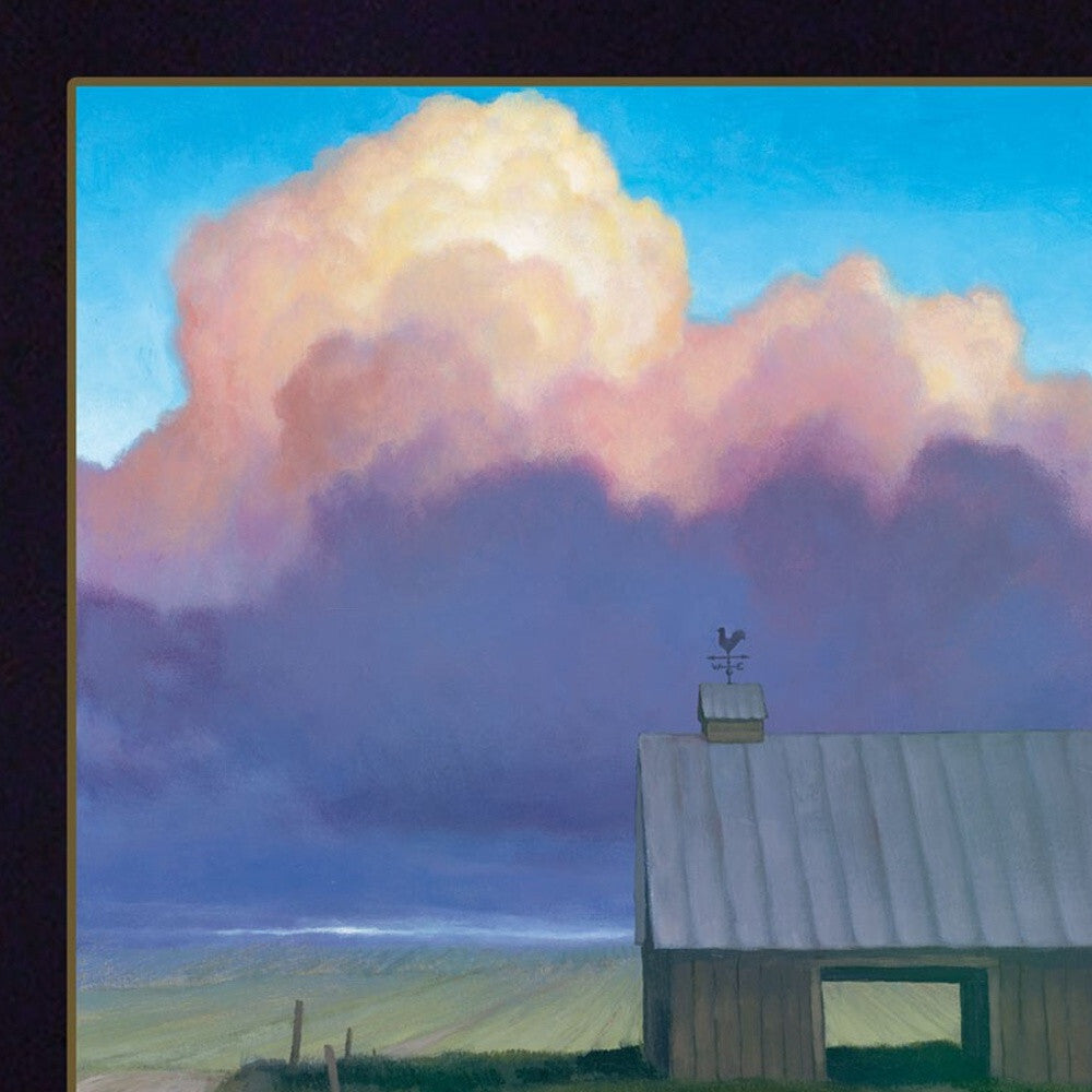 Set Of Two Two Barnscapes 2 Black Framed Print Wall Art W2B