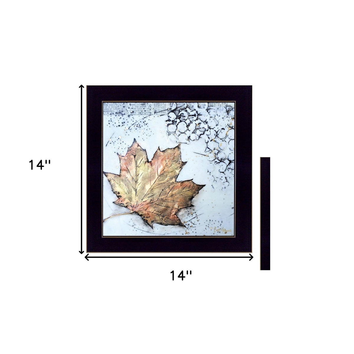 Set Of Two Channeling Fall Leaves I and III 3 Black Framed Print Wall Art W2B