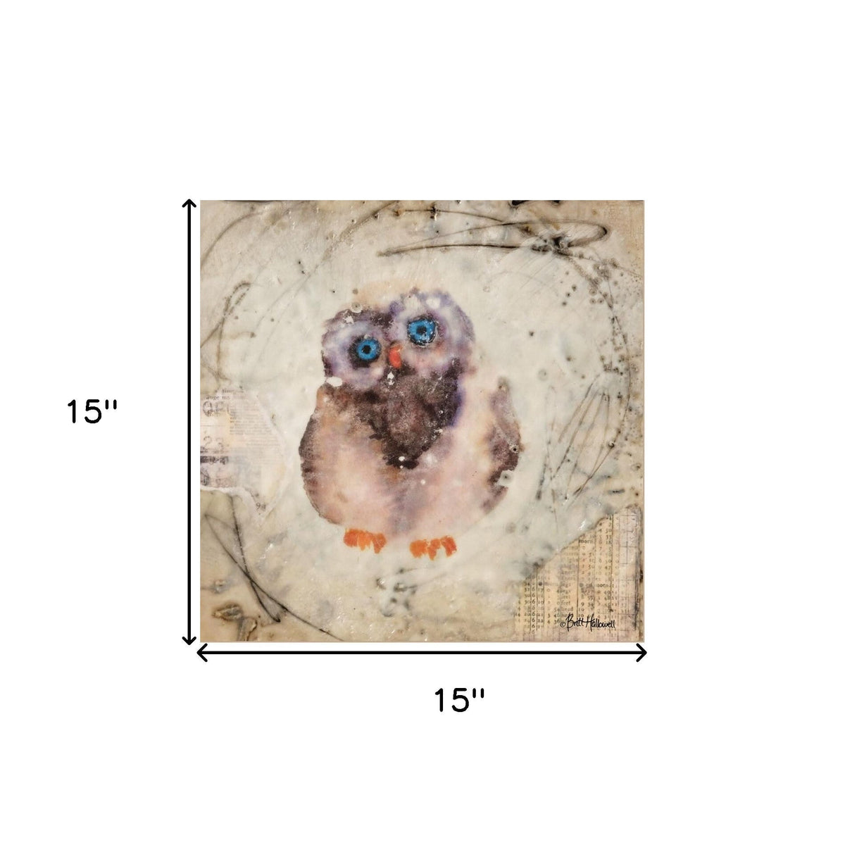 Set Of Two Wonder Years Owls 1 White Framed Print Wall Art W2B