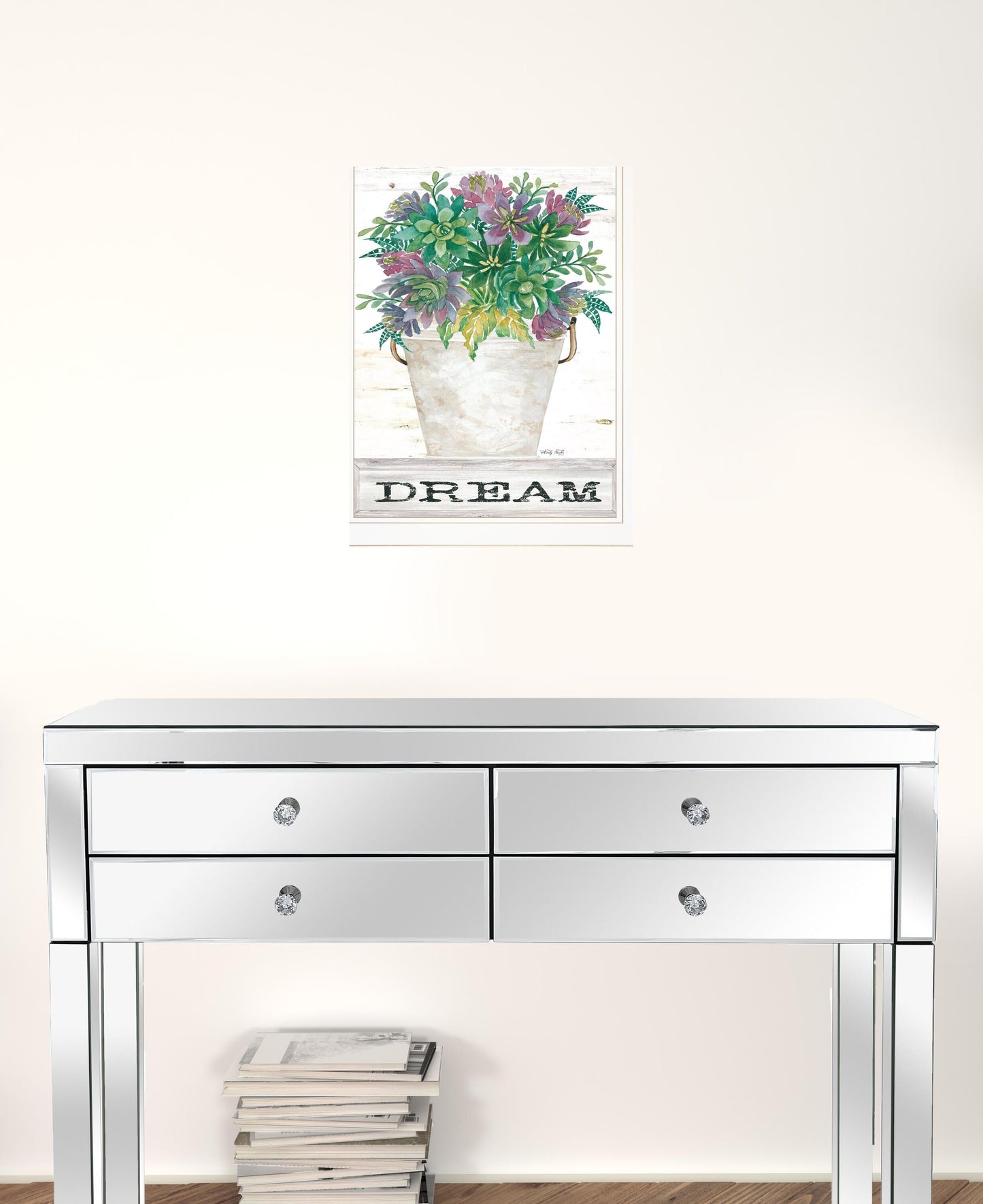 Dream Succulents 2 White Framed Print Wall Art