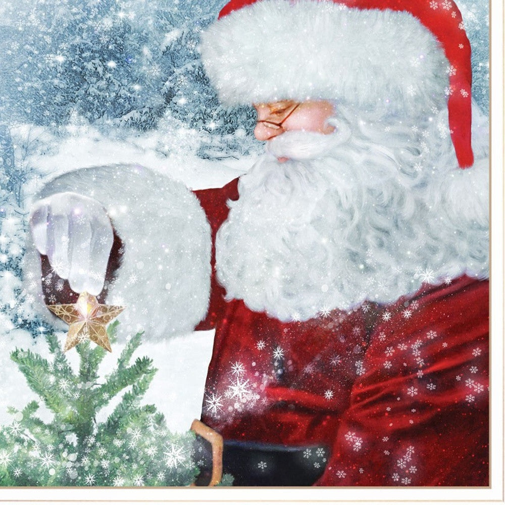 Set Of Two Santas Blessings 1 White Framed Print Wall Art W2B