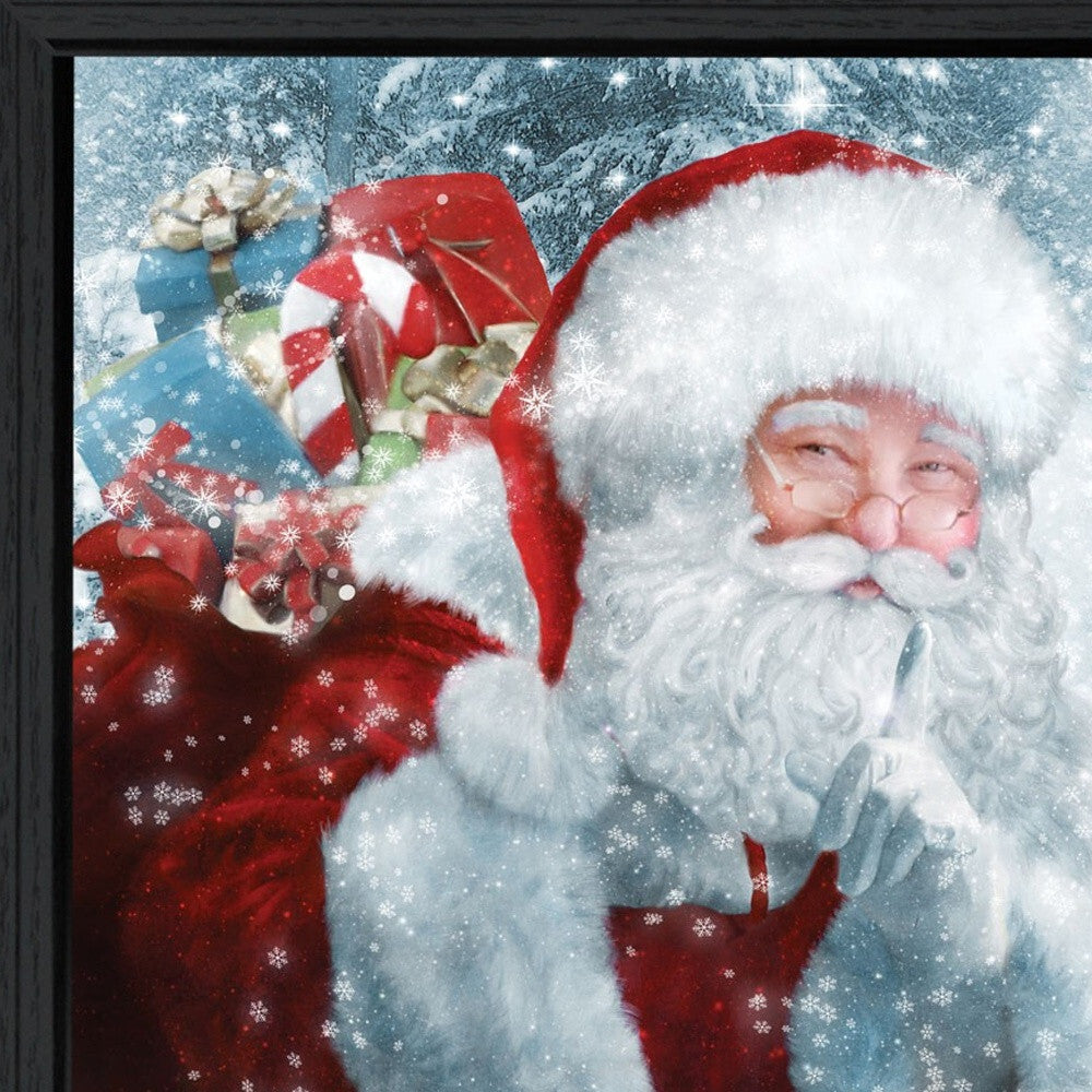 Set Of Two Santas Blessings 2 Black Framed Print Wall Art W2B