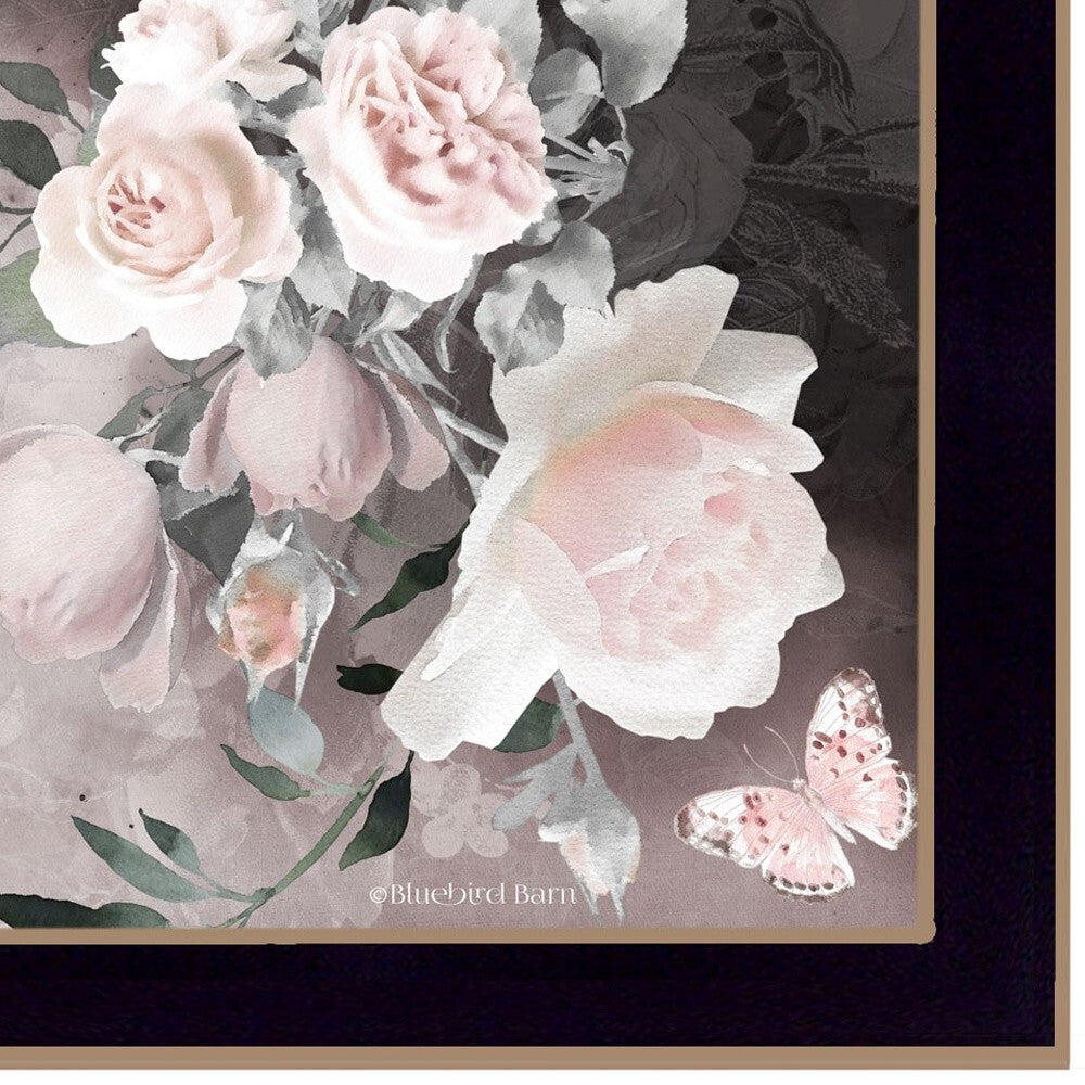 Set Of Two Noir Roses Black Framed Print Wall Art W2B