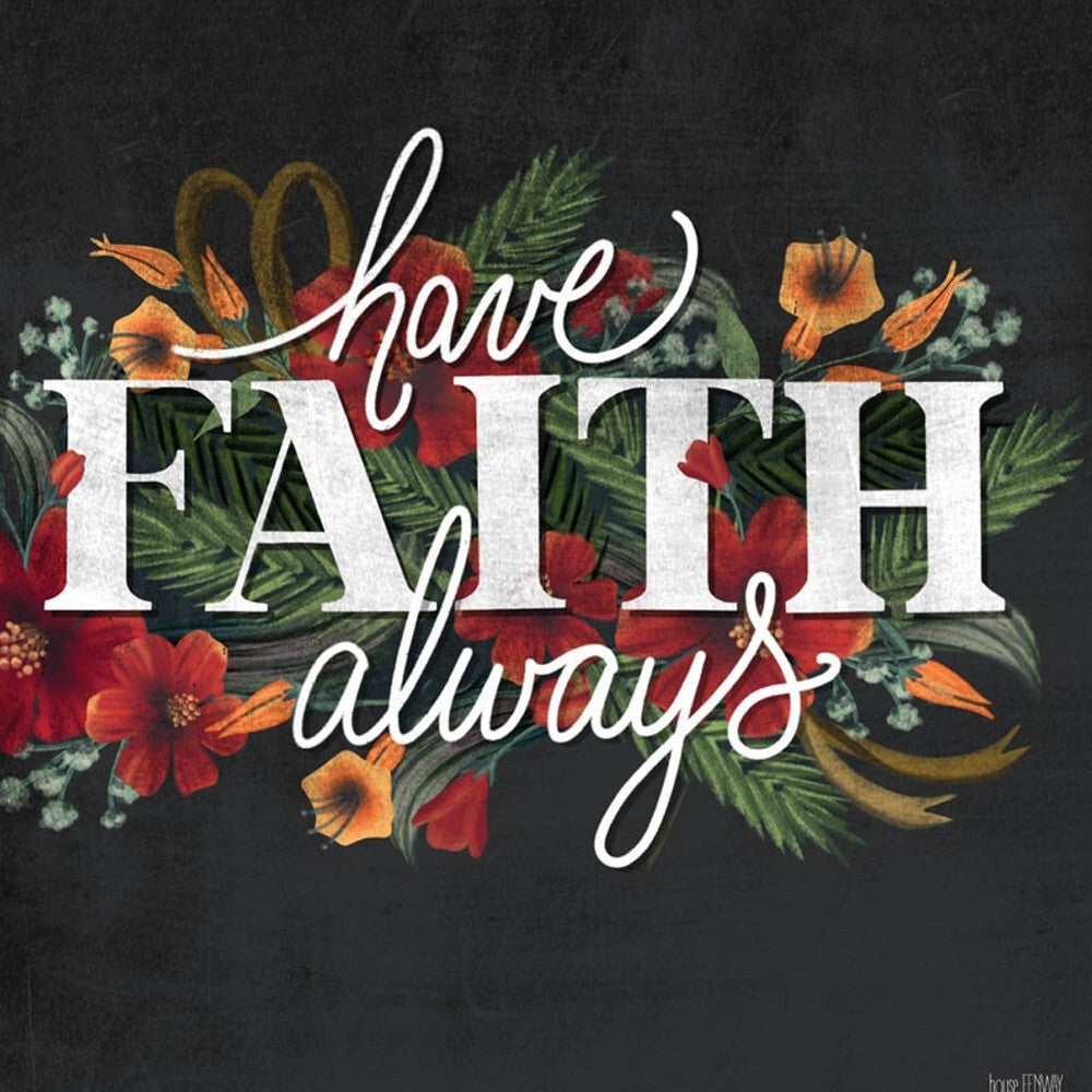 Set Of Two Cherish and Have Faith 3 White Framed Print Wall Art W2B