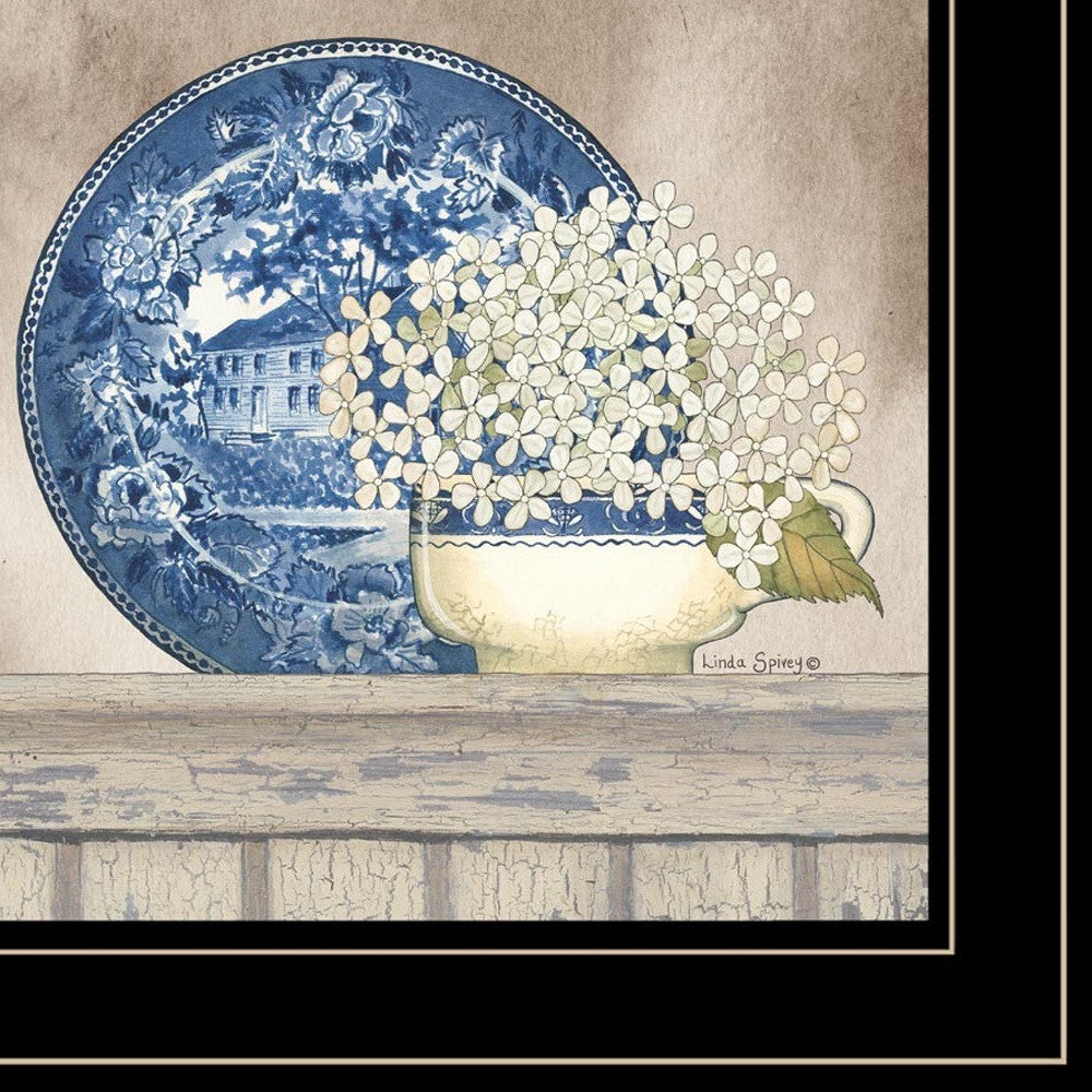 Set Of Two The Farmhouse Blues Black Framed Print Wall Art W2B