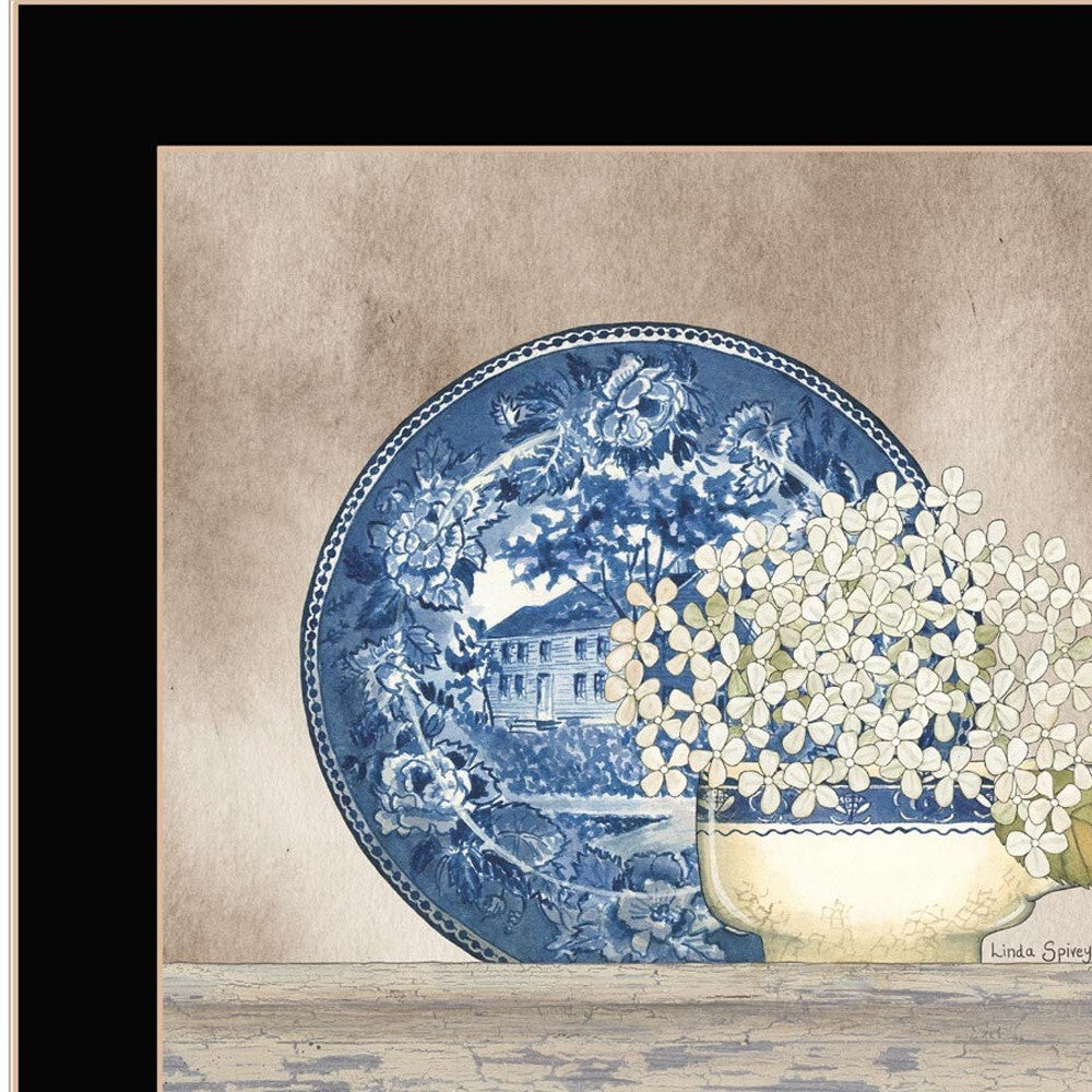 Set Of Two The Farmhouse Blues Black Framed Print Wall Art W2B