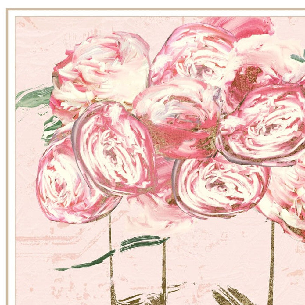 Set Of Two The Peonies 2 White Framed Print Wall Art W2B