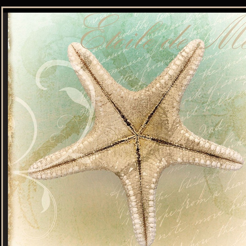 Set Of Two The Sea I and Sea II 1 Black Framed Print Wall Art W2B