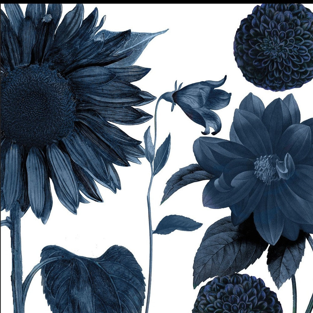Set Of Two Sunflower Blues 1 Black Framed Print Wall Art W2B