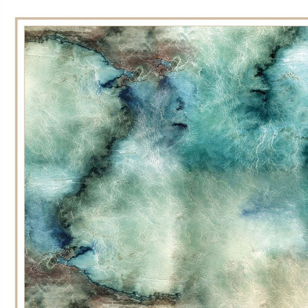 Set Of Two Earth tones I and Sea II 2 White Framed Print Wall Art W2B