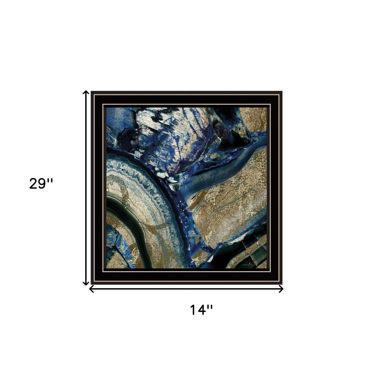 Set Of Two Geode Reef Pleasure 2 Black Framed Print Wall Art W2B